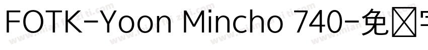 FOTK-Yoon Mincho 740字体转换